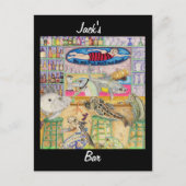 Jacks Bar, oder "Der, der nicht weggekommen ist" Postkarte (Vorderseite)