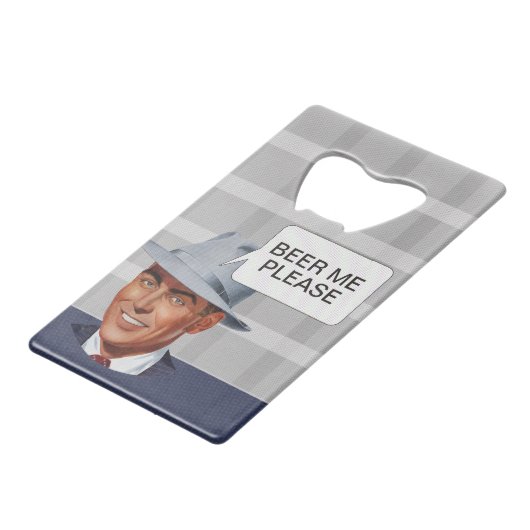 Jacks Bierflaschenöffner Geldbeutel Flaschenöffner (Vorderseite Schrägansicht)