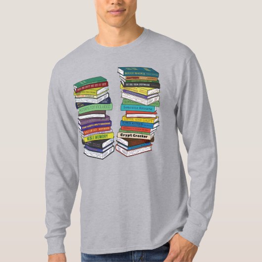 Jacks Bücher T-Shirt (Vorderseite)