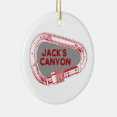 Jacks Canyon Klettersteig Carabiner Keramik Ornament (Rechts)