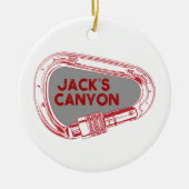 Jacks Canyon Klettersteig Carabiner Keramik Ornament (Vorne)