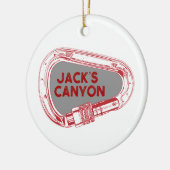 Jacks Canyon Klettersteig Carabiner Keramik Ornament (Links)