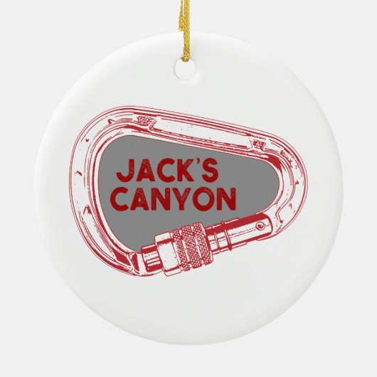 Jacks Canyon Klettersteig Carabiner Keramik Ornament (Hinten)