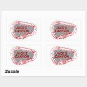 Jacks Canyon Klettersteig Carabiner Rechteckiger Aufkleber (Blatt)