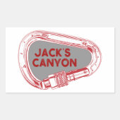Jacks Canyon Klettersteig Carabiner Rechteckiger Aufkleber (Vorderseite)