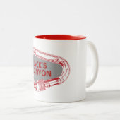 Jacks Canyon Klettersteig Carabiner Zweifarbige Tasse (VorderseiteRechts)