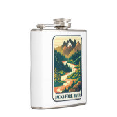 Jacks Fork River Missouri Colors Flachmann (Rechts)