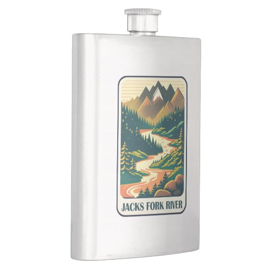 Jacks Fork River Missouri Colors Flachmann (Rechts)