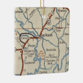 Jackson AL Vintag Map Keramikornament (Rechts)