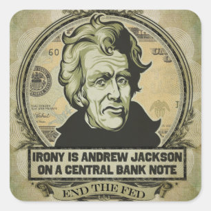 Jackson-Ende das gefütterte Aufkleber-Set Quadratischer Aufkleber