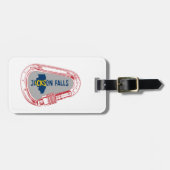 Jackson Falls Illinois Rock Climbing Carabiner Gepäckanhänger (Vorderseite horizontal)