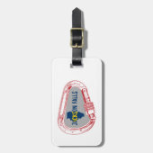 Jackson Falls Illinois Rock Climbing Carabiner Gepäckanhänger (Vorderseite vertikal)