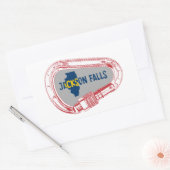 Jackson Falls Illinois Rock Climbing Carabiner Rechteckiger Aufkleber (Umschlag)