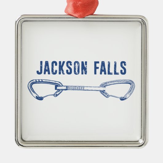 Jackson Falls Illinois Rock Climbing Quickziehung Ornament Aus Metall (Vorne)
