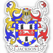 Jackson Familienwappen Aufkleber (Vorderseite)