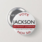 Jackson für lt Governor Logo Button (Vorne & Hinten)