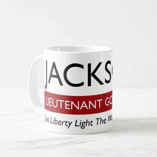 Jackson für lt Governor Mug Kaffeetasse (Vorderseite Links)