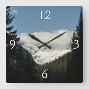 Jackson Glacier Aussichtspunkt im Glacier National Quadratische Wanduhr