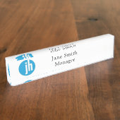 Jackson Hewitt Blue Editable Namensplakette (Seite)