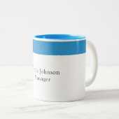 Jackson Hewitt Blue Monogram Zweifarbige Tasse (VorderseiteRechts)