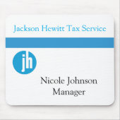 Jackson Hewitt Tax Service Blue Monogram Mousepad (Vorne)