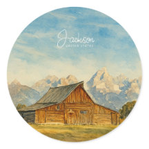 Jackson Hole Aquarell | Grand Teton Reise Kunst