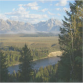 Jackson Hole Berge und Fluss Aufkleber (Vorderseite)