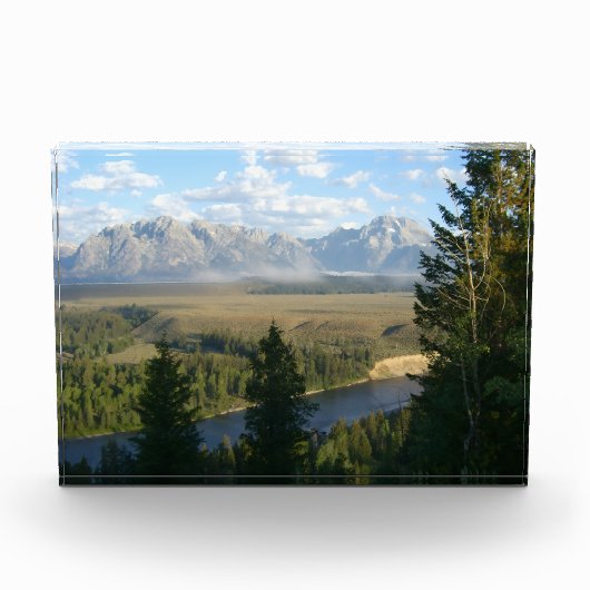 Jackson-Hole-Berge und -Fluss Fotoblock (Vorderseite)