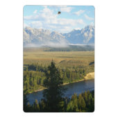 Jackson-Hole-Berge und Fluss Mini Klemmbrett (Rückseite)