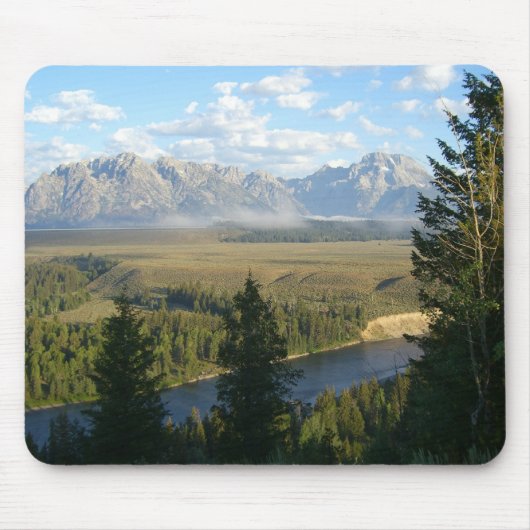 Jackson Hole Berge und Fluss Mousepad (Vorne)