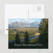 Jackson Hole Berge und Fluss Postkarte (Vorne/Hinten)