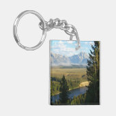 Jackson-Hole-Berge und Fluss Schlüsselanhänger (Vorderseite links)