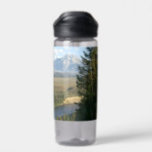 Jackson Hole Berge und Fluss Trinkflasche (Rückseite)
