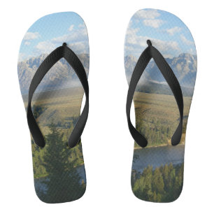 Jackson-Hole-Gebirge und Fluss Badesandalen