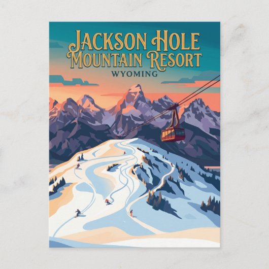 Jackson Hole Mountain Resort USA Postkarte (Vorderseite)