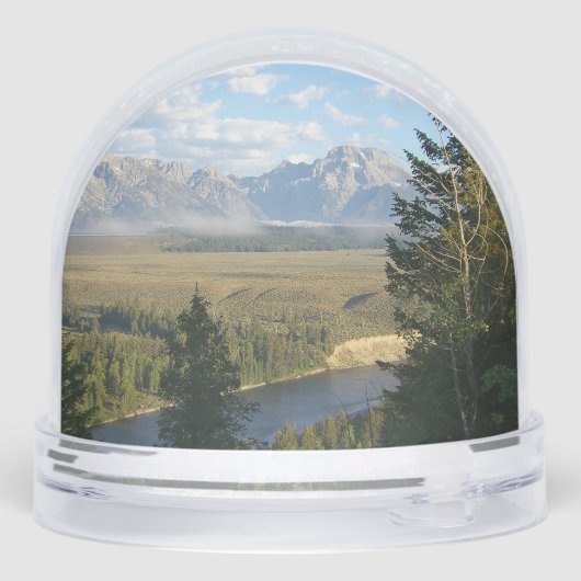 Jackson Hole Mountains and River Schneekugeln (Rückseite)
