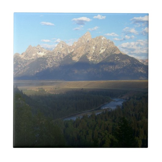 Jackson Hole Mountains (Grand Teton National Park) Fliese (Vorderseite)