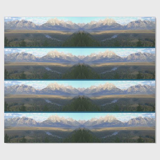 Jackson Hole Mountains (Grand Teton National Park) Geschenkpapier (Flach)