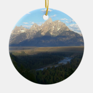 Jackson Hole Mountains (Grand Teton National Park) Keramik Ornament