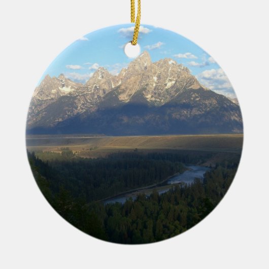 Jackson Hole Mountains (Grand Teton National Park) Keramik Ornament (Vorne)