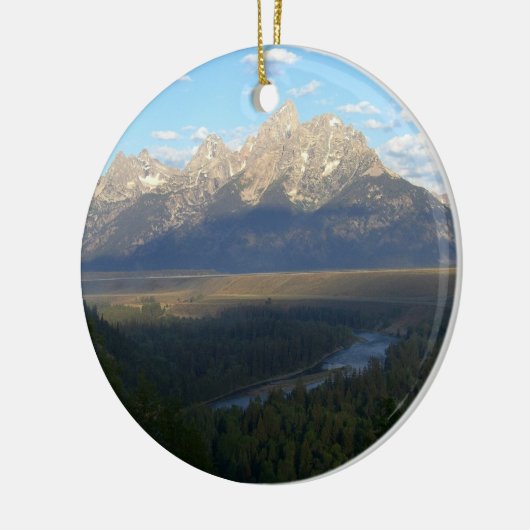 Jackson Hole Mountains (Grand Teton National Park) Keramik Ornament (Links)