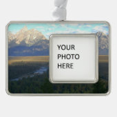 Jackson Hole Mountains (Grand Teton National Park) Rahmen-Ornament Silber (Vorderseite)
