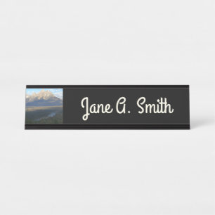Jackson Hole Mountains (Grand-Teton-Nationalpark) Schreibtischnamensplakette