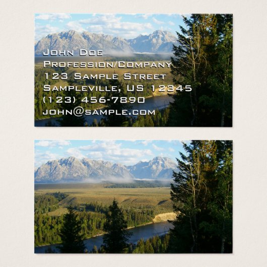 Jackson Hole Mountains und Fluss (Vorne & Hinten)