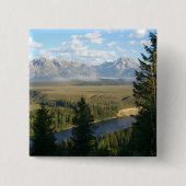 Jackson Hole Mountains und Fluss Button (Vorderseite)