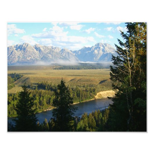 Jackson Hole Mountains und Fluss Fotodruck (Vorne)