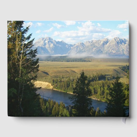Jackson Hole Mountains und Fluss Gästebuch (Rückseite)