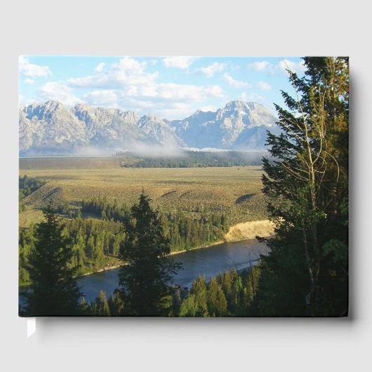 Jackson Hole Mountains und Fluss Gästebuch (Vorderseite)