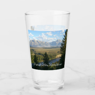Jackson Hole Mountains und Fluss Glas