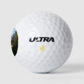 Jackson Hole Mountains und Fluss Golfball (Logo)